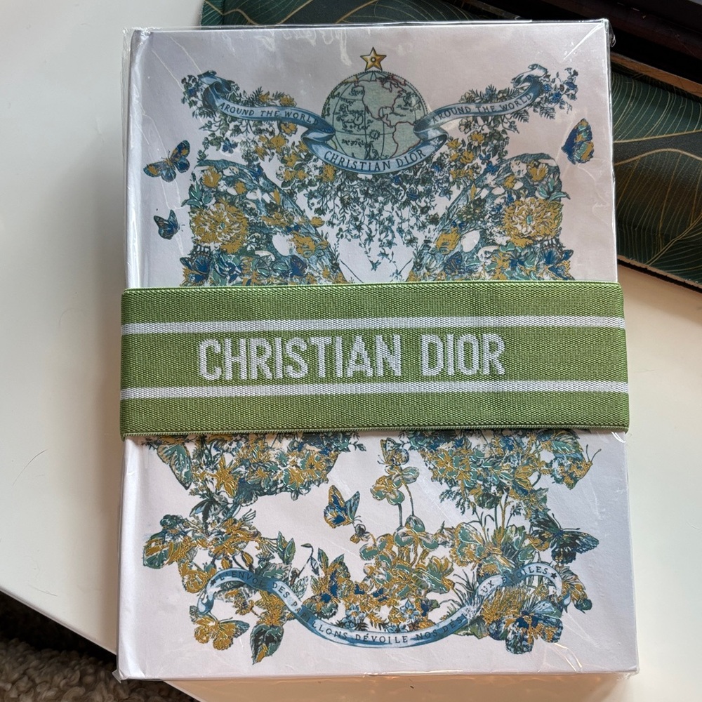 Dior Green and Blue Floral Notebook